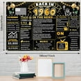 thumbnail image 2 of 6x4Ft Back In 1960 Gold and Black 65th Birthday Decorations Happy 65th Birthday Banner Vintage Birthday 65 Years Ago Theme Backdrop Decor 65th Gifts for Man and Woman 65th Birthday Party Supplies, 2 of 6