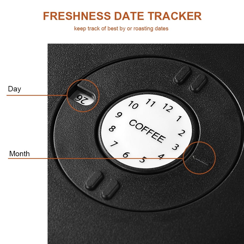 GOTOTOP Boîte à Café Hermétique De Grande Capacité En Acier Inoxydable Pour Café, Haricots, Thé Ou Sucre, 766,9 G, 1,8 L (S