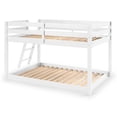 thumbnail image 3 of Bedz King Contemporary Twin Low Loft Bed, Ladder and Under Bed, White, 3 of 9