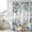 gray, variant on Thanksgiving Pumpkin Shower Curtain, Waterproof Shower Curtains for Bathroom, Fall Eucalyptus Pastoral Leaves Washable Fabric Bathtub Curtain Set Bath Decor with 12 Hooks 48"x72"