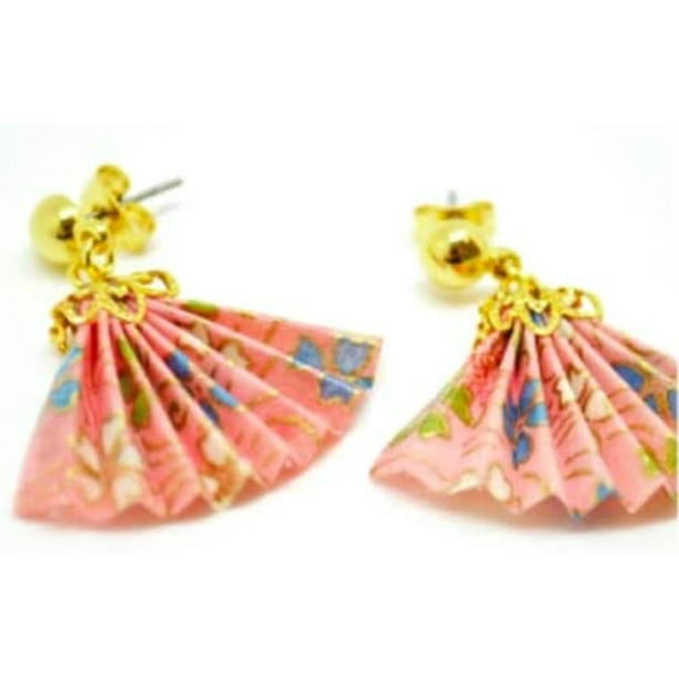Paper shop stud earrings