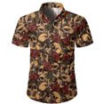 thumbnail image 2 of Camisas de calavera para hombre, camisas casuales de manga corta para hombre, ropa de verano 2024, ropa para hombre, camisas holgadas de gran tamaño con solapa, camisas, 2 of 5