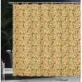 thumbnail image 3 of Ambesonne Autumn Shower Curtain, Vintage Colorful Leaves Plot, 69"Wx75"L, Burnt Orange and Olive Green, 3 of 4
