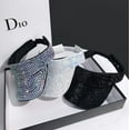 thumbnail image 6 of Sun Visor Glitter Visor Shiny Rhinestones Plain Sport Sun Visor Adjustable Summer Cap Visor Caps for Women Men Golf, 6 of 7