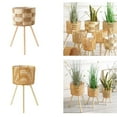 thumbnail image 2 of JZROCKER Floor Vase Plant Stand Rattans Flowerpots Display Potted Rack Rattans Flower Baskets Planter for Garden Indoor Decoratio, 2 of 18