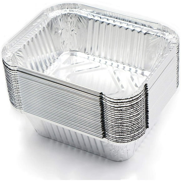 Heavy Duty Thicker Aluminum Foil Pans Disposable Food Containers with Lids
