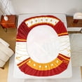 thumbnail image 5 of jejeloiu Red Football Helmet Full Size Sheets,Rugby Sport Bed Sheets,Boys Ball Game Sheet Sets For Teens,Luxury Bedroom Decor,4-Piece, 5 of 7