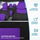 thumbnail image 5 of Juego completo de fundas para asientos de coche BDK PolyPro, color morado sobre negro, 5 of 9