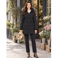 thumbnail image 5 of Heting Women's Puffer Jacket Winter Coat Long Warm Outerwear with Removable Hood Black XL, 5 of 9