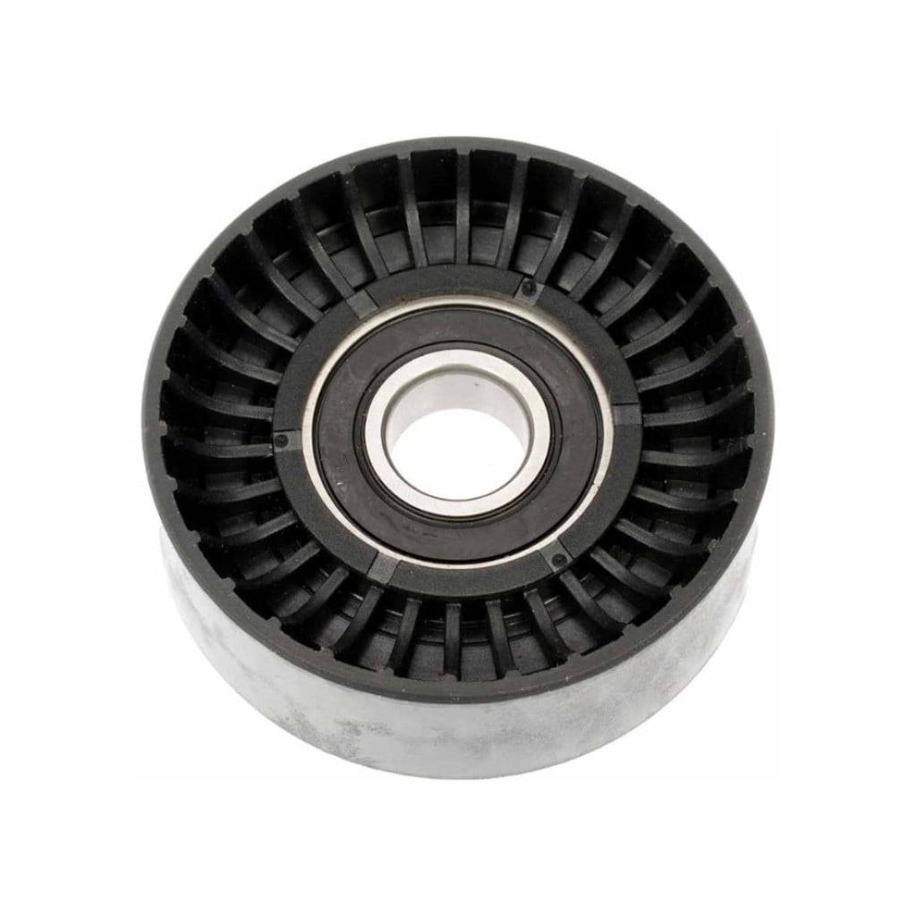 KarParts360 For Ford E-450/E-350 Super Duty 2017 2018 2019 Engine Idler Pulley | Plastic Material | Black | 25 Millimeters Material Thickness | Smooth/Backside Contact Surface | For AL3Z8678B