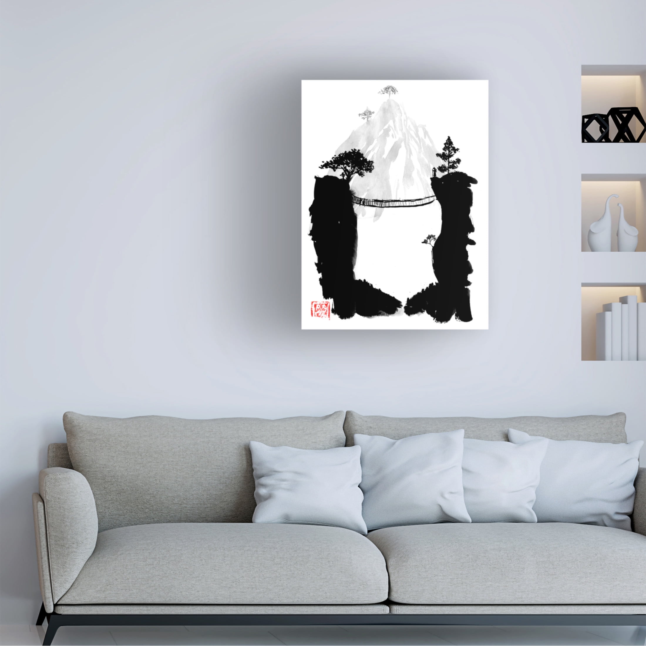 Canvas Wall Art - Pechane 'Bridge 2' Wall Art for Living Room, Bedroom, or Office Décor by Trademark Fine Art - 18 x 24 Inches