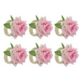 thumbnail image 2 of Silk Peonies Napkin Rings Pack of 6 Perfect for Elegant Table Settings, 2 of 11
