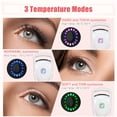 thumbnail image 4 of Unique Bargains Heated Eyelash Curler 3 Temperature Heating Eyelash Curler for Lift and Curl Natural Eyelashes White, 4 of 6