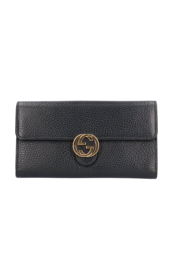 Pre-Owned Gucci Outlet Interlocking G Long Wallet, Leather 615524, Men's and Women's, GUCCI