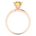 thumbnail image 4 of 1.5 ctw Solitaire Anniversary Ring for Women | Round Cut Natural Citrine | Hyperallergenic Solid 18K Rose Gold, 4 of 5