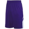thumbnail image 2 of Augusta L Youth Alley-Oop Reversible Shorts Purple/White 1169, 2 of 2