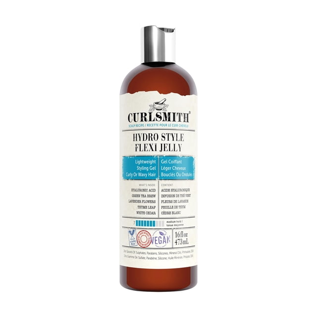 Gel CURLSMITH Hydro Style Flexi-Jelly para cabello ondulado vegano, 473 ml