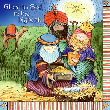 Napkin-Everyday: Glory To God (6.5" X 6.5")-6 Packages Containing 20 Napkins