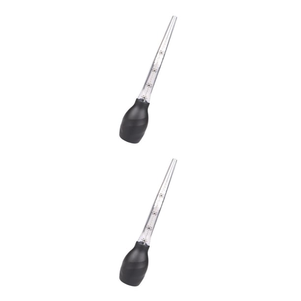 Ounissouiy Cuentagotas de aceite Baster para pavo, herramientas para barbacoa, condimento para barbacoa, bomba de succión, accesorio de cocina, No.1 2Conjunto