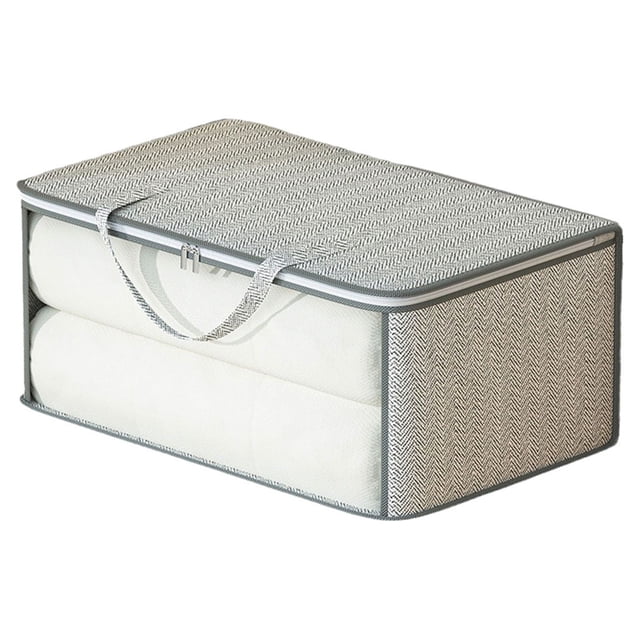 Sacs de Rangement pour Vêtements, Sac de Rangement à Fermeture Éclair, Panier de Rangement pour Déménagement, Sac de Rangement Pliable avec Poignées