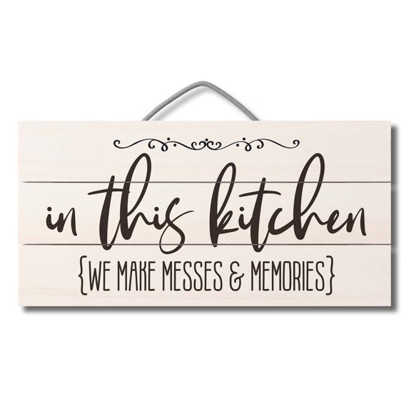 CounterArt "This Kitchen" Decorative Slatted Pallet Wood Sign 12" by 6"