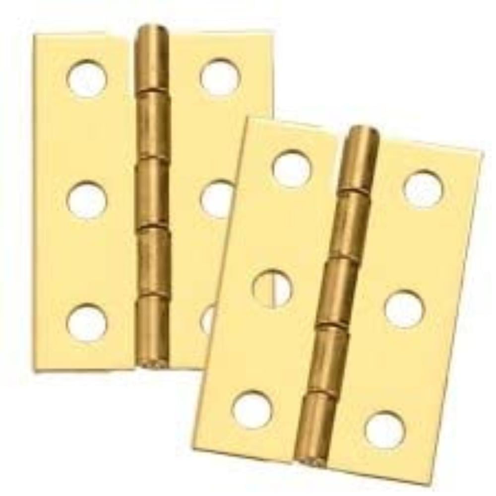 3/4 Long x 1 Open - 149744 2 Pair Stanley Solid Brass Miniature Medium Hinge 
