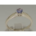 thumbnail image 3 of LBG British Made 10k White Gold Real Genuine Tanzanite Womens Engagement Ring - 33 size options - Size 8.25, 3 of 7
