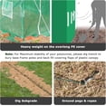 thumbnail image 6 of NAWAY 10'x7'x7' Outdoor Walk-in Greenhouse - Watering System,1 Zipper Door,6 Roll-up Windows,Thickened Galvanised Steel,Green, 6 of 6