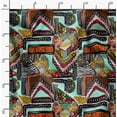 thumbnail image 2 of Soimoi Cotton Cambric Green Fabric By the Yard - 42 Inch Wide - African Tribal Material - Artistic and Modern Patterns for Various Uses Printed Fabric, 2 of 6