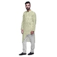 thumbnail image 2 of Atasi Printed Long Asymmetric Kurta Pajama Set For Men Party Wear Clothing, 2 of 4