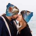 thumbnail image 5 of Yiaed Blue Sky Cute Wolf Print Winter Beanie for Men Women, Fleece Lined Beanie Soft Warm Knit Hat Ski Stocking Cuffed Ca, 5 of 6
