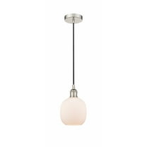 616-1P-PN-G101-Innovations Lighting-Belfast - 1 Light Cord Hung Mini Pendant In Industrial Style-9.75 Inches Tall and 6 Inches Wide-Polished Nickel