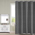 thumbnail image 6 of ajkijo Bohemian Solid Color Polyester Shower Curtain with Waterproof Design, Elegant Bathroom Decor Gray, 6 of 6