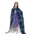 thumbnail image 4 of Honeii Hawaiian Style Print Poncho Cape, Cloak Coat, Snuggly Hooded Wearable Blanket, Hooded Cape For Teenagers,Halloween Costumes-Medium, 4 of 7