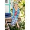 thumbnail image 3 of Vestido largo caftán holgado de verano con estampado étnico para mujer, ropa de playa y noche, 3 of 5