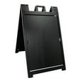thumbnail image 1 of Plasticade 140NSBKBOXED Signicade Deluxe A-Frame Sidewalk Curb Sign Portable Folding Double-Sided Display with Quick-Change System, Black, 1 of 2