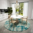 thumbnail image 2 of Bravado Indoor/Outdoor Blue Abstract Camo 8' Round Non-Skid Area Rug, 2 of 8