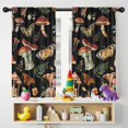 thumbnail image 5 of Blackout Kids Curtains,Red Mushroom Butterfly Black Pattern Childrens Insulated Curtains Set Of 2,Bedroom Essentials,Toddler Room Decor 42"x54", 5 of 5