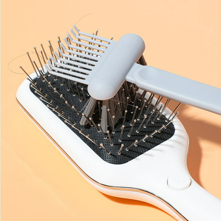 1PCS Wooden Comb Cleaner Delicate Cleaning Removable Hair Brush Comb Cleaner  Tool Handle Embeded Tool Broken