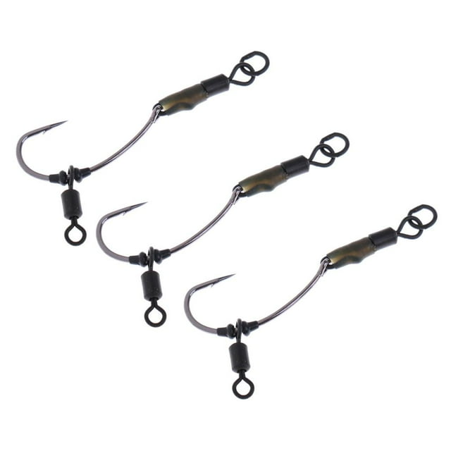 Aparejos de pesca de carpas con púas y aros giratorios listos para usar HK-D002
