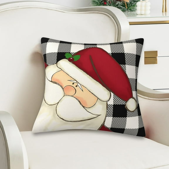 Isvgxsz Winter Snowman Snowflake Pillow Covers 18x18 Inch Christmas Throw Pillow Covers Xmas Winter Holiday Pillowcases Cushion Covers for Couch Home Decor