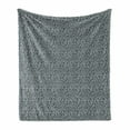 thumbnail image 1 of Spring Soft Flannel Fleece Throw Blanket, Flourishing Nature Branches Full of Flowers on Dark Blue Background, Cozy Plush for Indoor and Outdoor Use, 70" x 90", Dark Blue Coral Yellow, by Ambesonne, 1 of 6