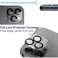 thumbnail image 2 of [2 Pack] Compatible with iPhone 13 Pro Max IBAOLE Lens Protector HD Clear Tempered Glass Back Lens Film Fingerprints & Scratch Resistant Bubble Free Lens Screen Cover for iPhone 13 Pro Max, Black, 2 of 7