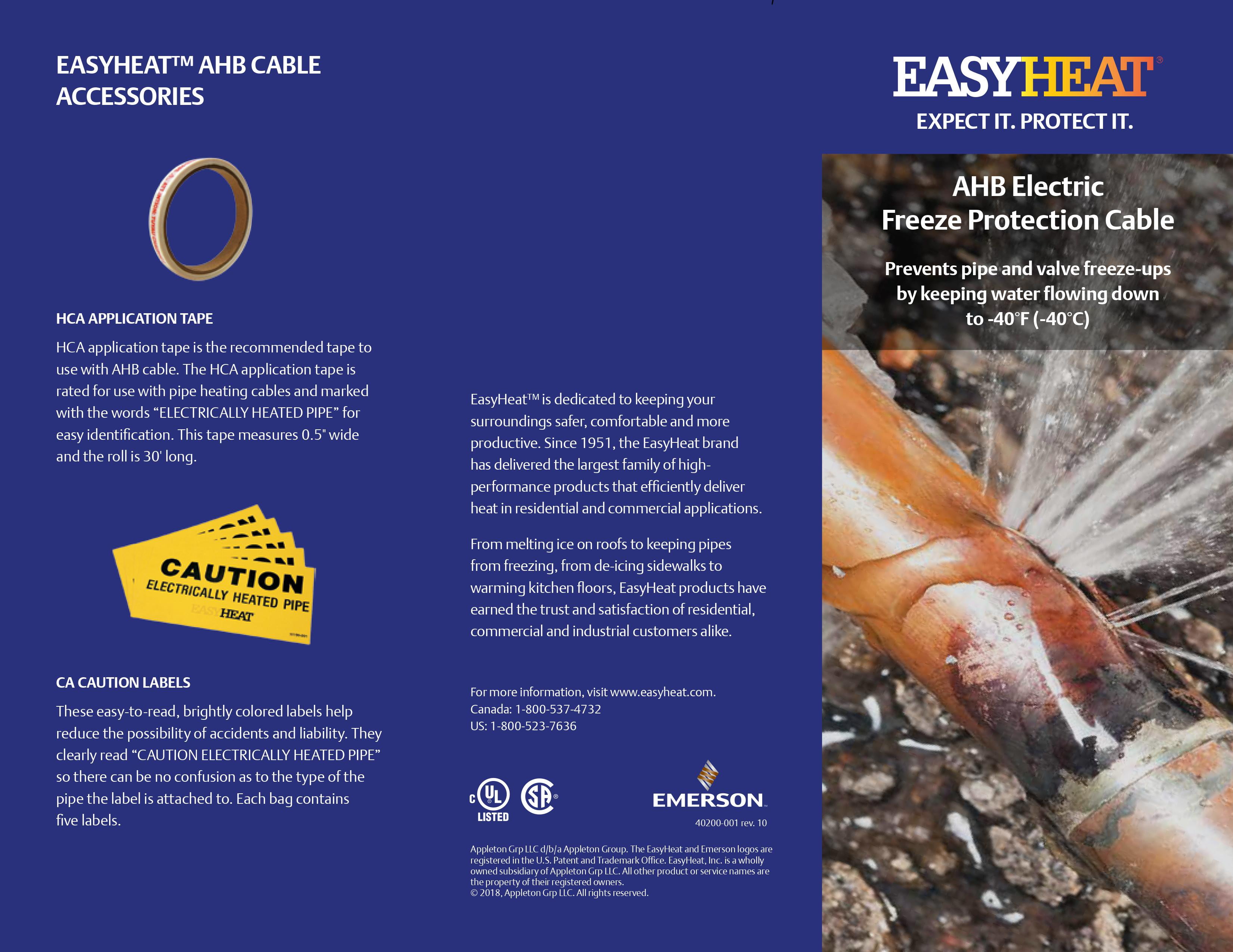 2) NEW EASY HEAT 9' HEATING CABLE, # HB-019, ONE IS NEW IN BAG / ONE NEW NO  BAG
