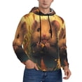 thumbnail image 2 of Honeii Cute Sunflower Guinea Pig Pattern Mens Hoodies Men's Loose Sleeve Sweatshirt,Pullover Hooded Sweatshirt for Men,Essentials Hoodie-Large, 2 of 7