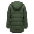 thumbnail image 2 of Soularge Women's Plus Size Winter Coat Warm Puffer Jacket with Hood Winter Puffer Coat Green 3X, 2 of 7