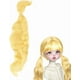 thumbnail image 1 of Peluca de pelo largo rizado de mohair amarillo, extensiones de pelo de lana con forma de figura., 1 of 9