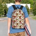 thumbnail image 4 of Easygdp Christmas Hat bear Mochila Ligera de 15 Pulgadas para Estudiantes, Mochila Cómoda para la Escuela y Viajes, Correas Ajustables, 4 of 6