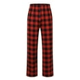 thumbnail image 3 of Mrzhqd Men Plaid Pajamas Pants Casual Fashion Comfortable Loose Sleepwear Pant Red Size S, 3 of 4