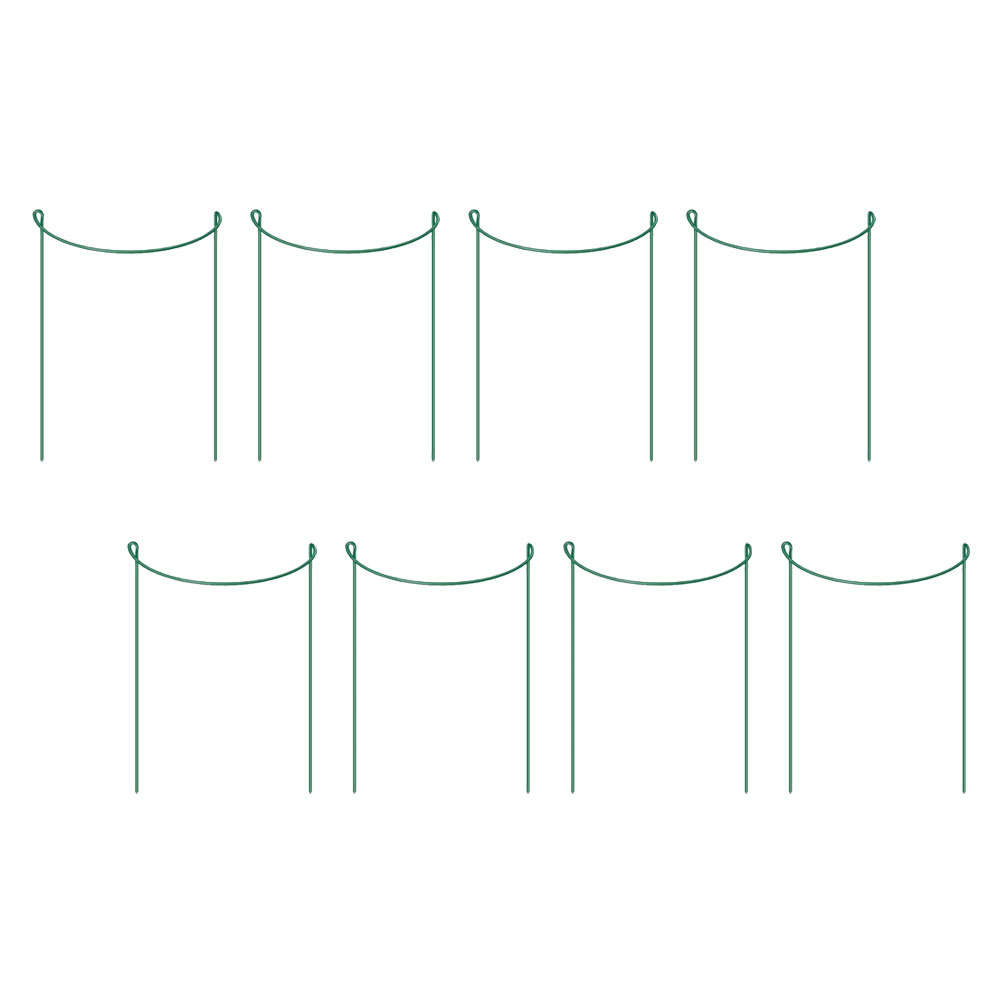 GETAJGHSD Plant Support Sticks, 8- Metal Stem Holders, Iron Garden Stakes 7.9 x 13.8 Inches